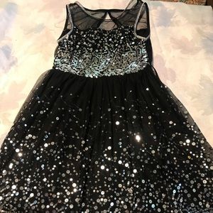 Black and silver sparkly dress - girls 10